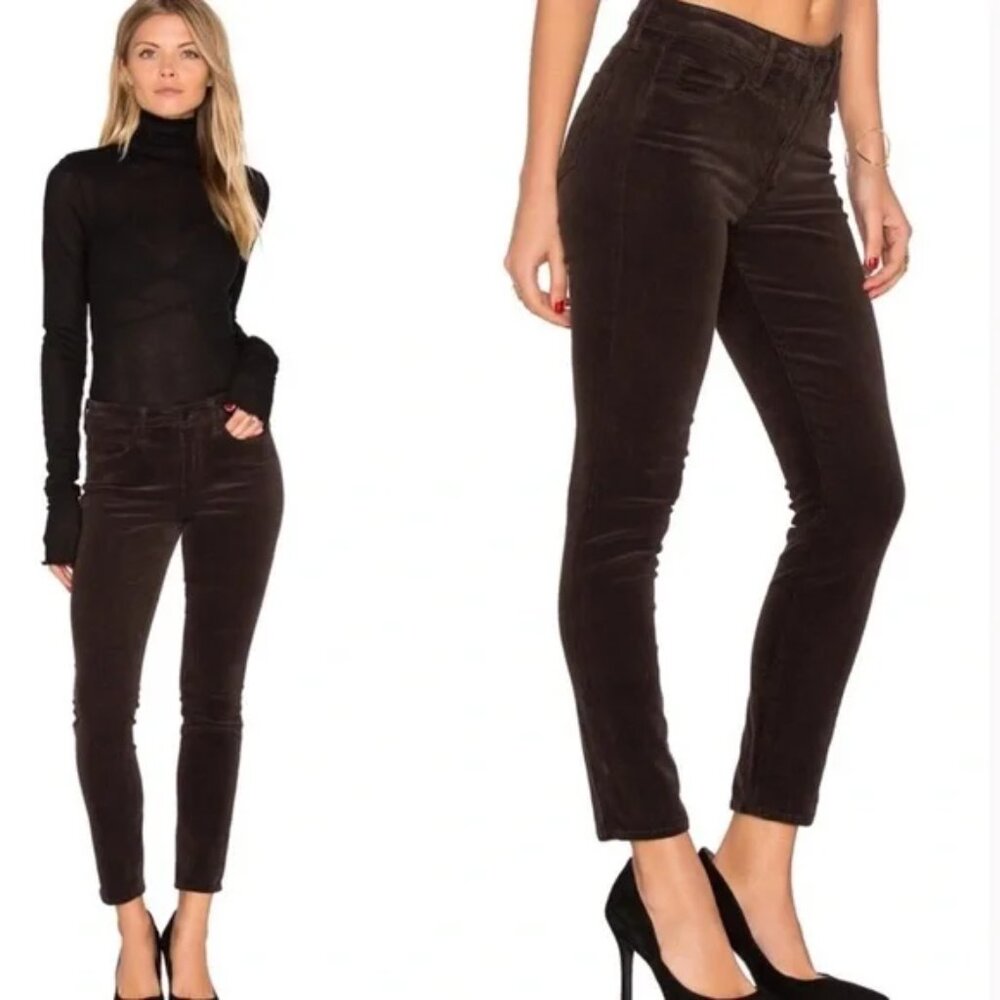 L'agence Margot High Waist Winter Fall Chic Corduroy‎ Skinny Jeans in Lead 26